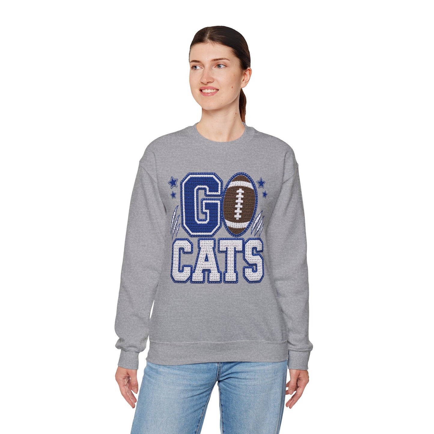 Go Cats Crochet Game Day Crewneck