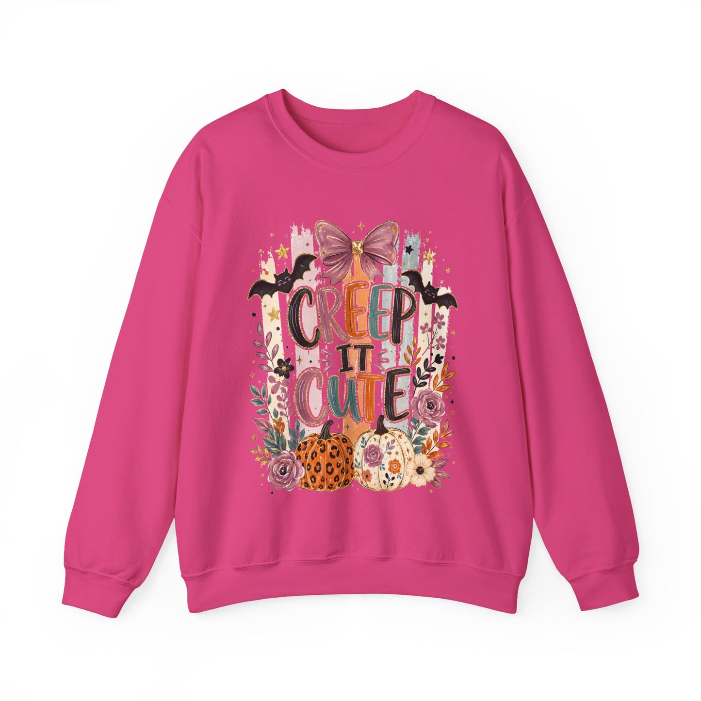 Cute Halloween Sweatshirt, Creep It Cute Crewneck, Colorful Halloween Shirt, Girly Halloween Sweatshirt, Spooky Season Crewneck