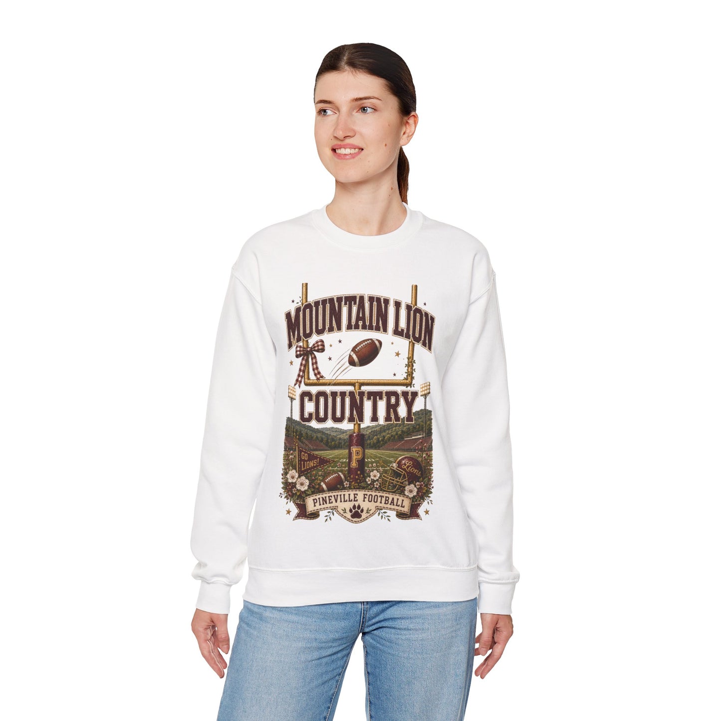 Mountain Lion Country Pineville Football Crewneck