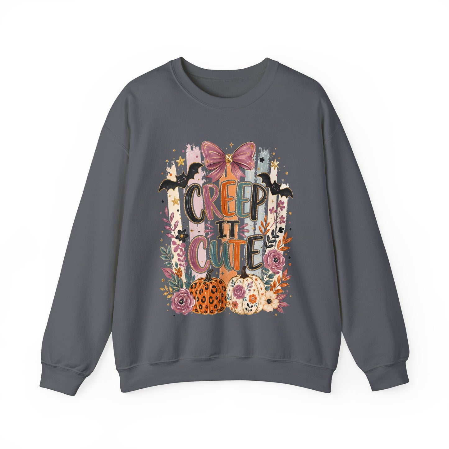 Cute Halloween Sweatshirt, Creep It Cute Crewneck, Colorful Halloween Shirt, Girly Halloween Sweatshirt, Spooky Season Crewneck