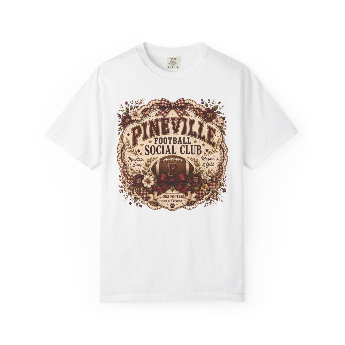 Pineville Football Social Club Comfort Colors Tee