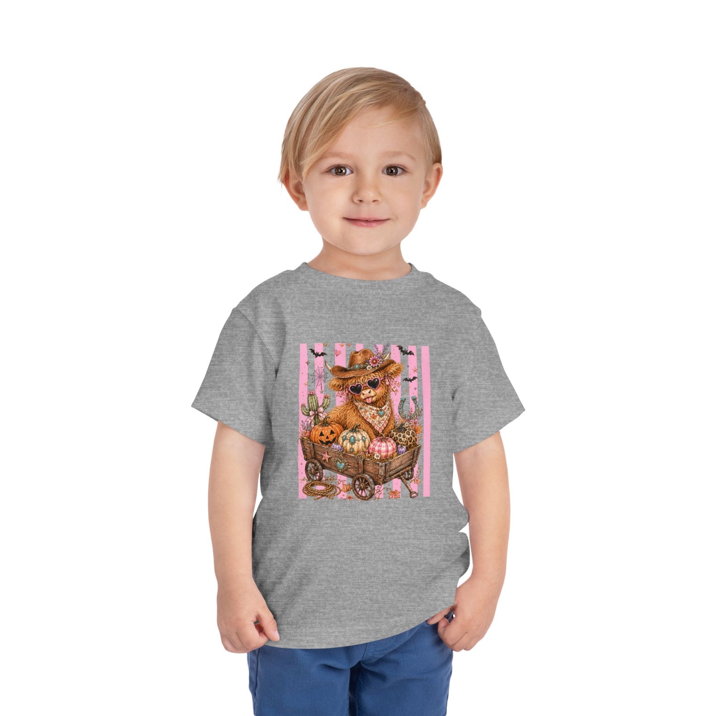 Fall Highland Cow Wagon | Toddler Tee