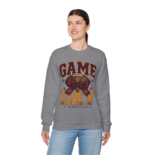 Pineville Lions Bow Game Day Crewneck