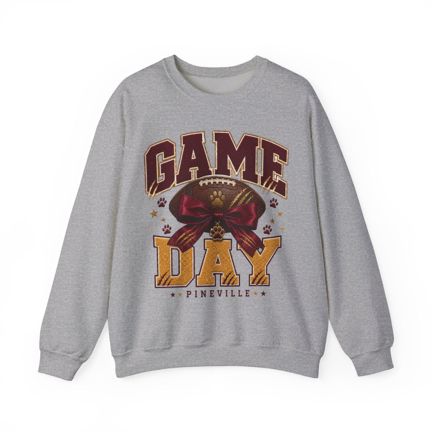 Pineville Lions Bow Game Day Crewneck