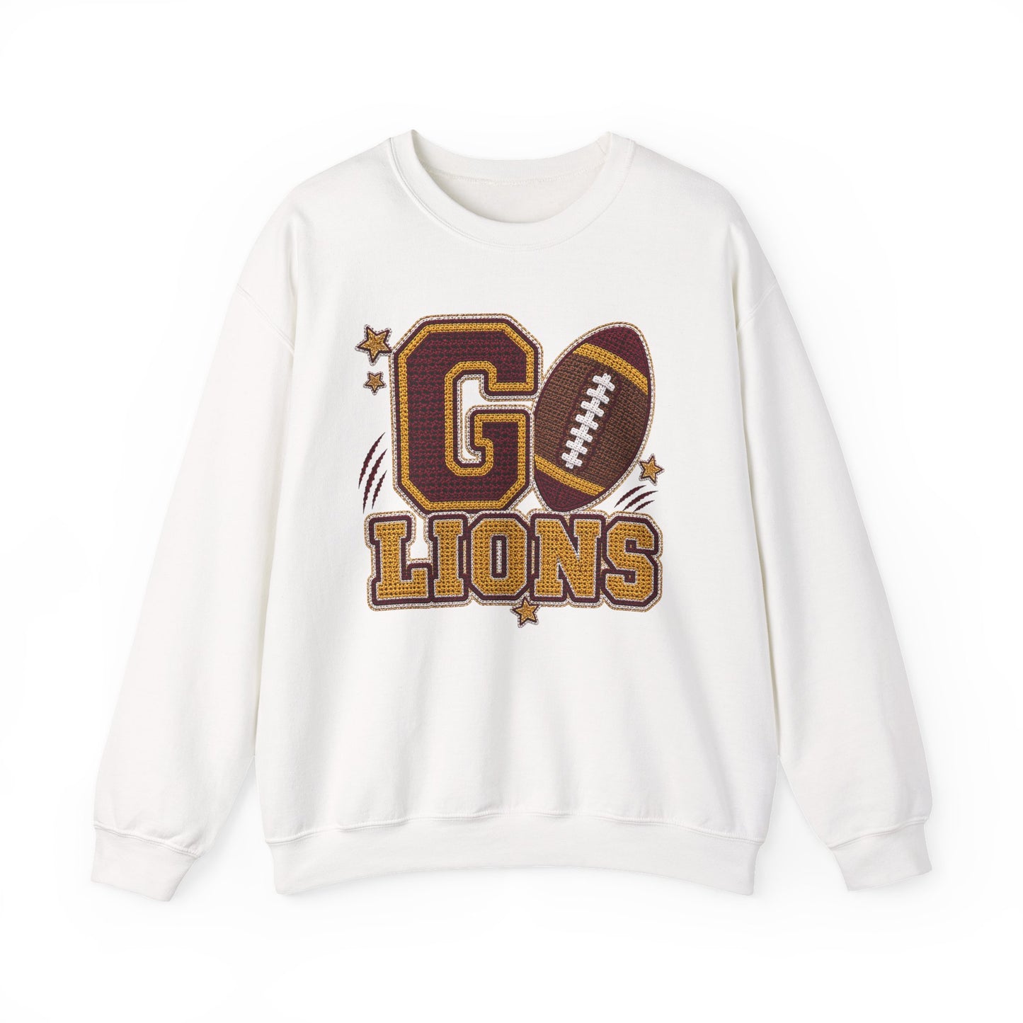 Go Lions Crochet Game Day Crewneck