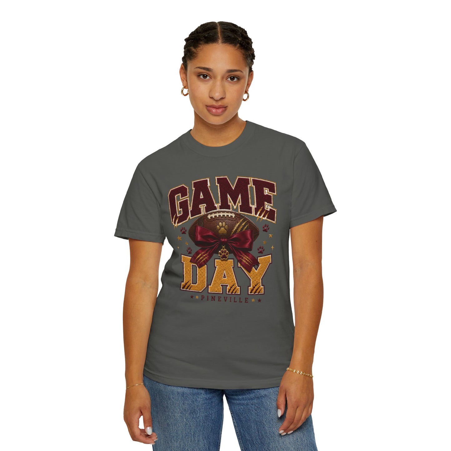 Pineville Lions Bow Game Day Comfort Colors Tee