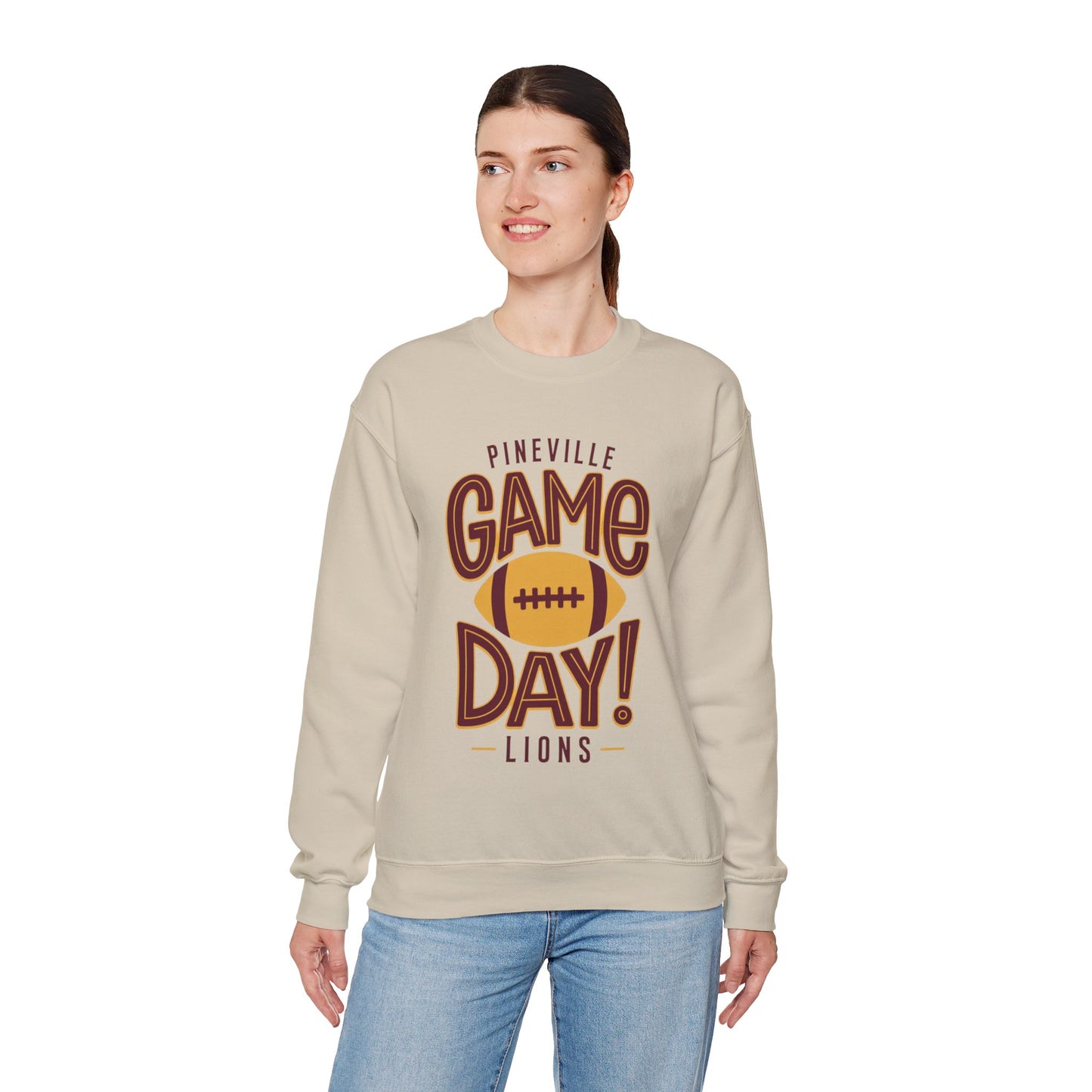 Pineville Lions Game Day Crewneck Sweatshirt