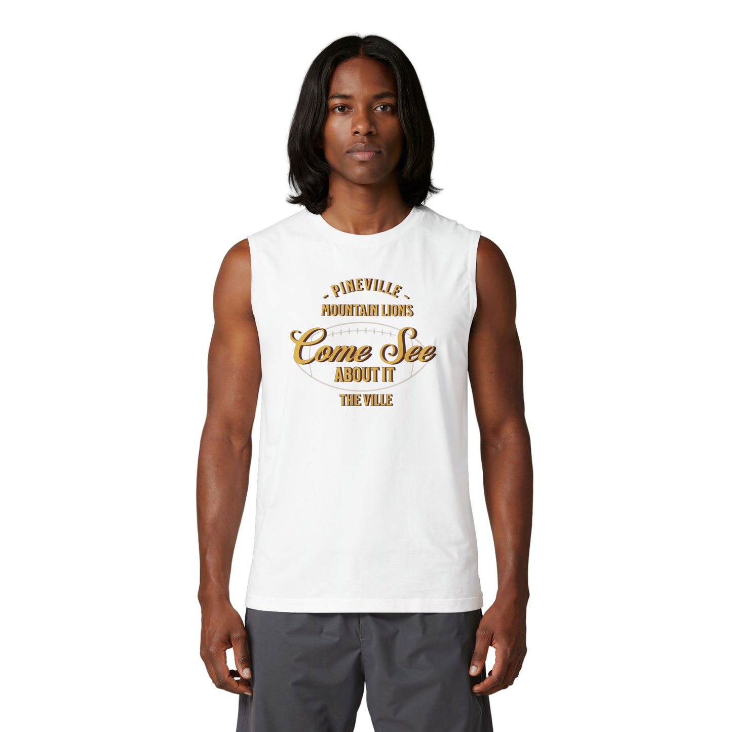 Pineville Mountain Lions “Come See About It” Muscle Tank