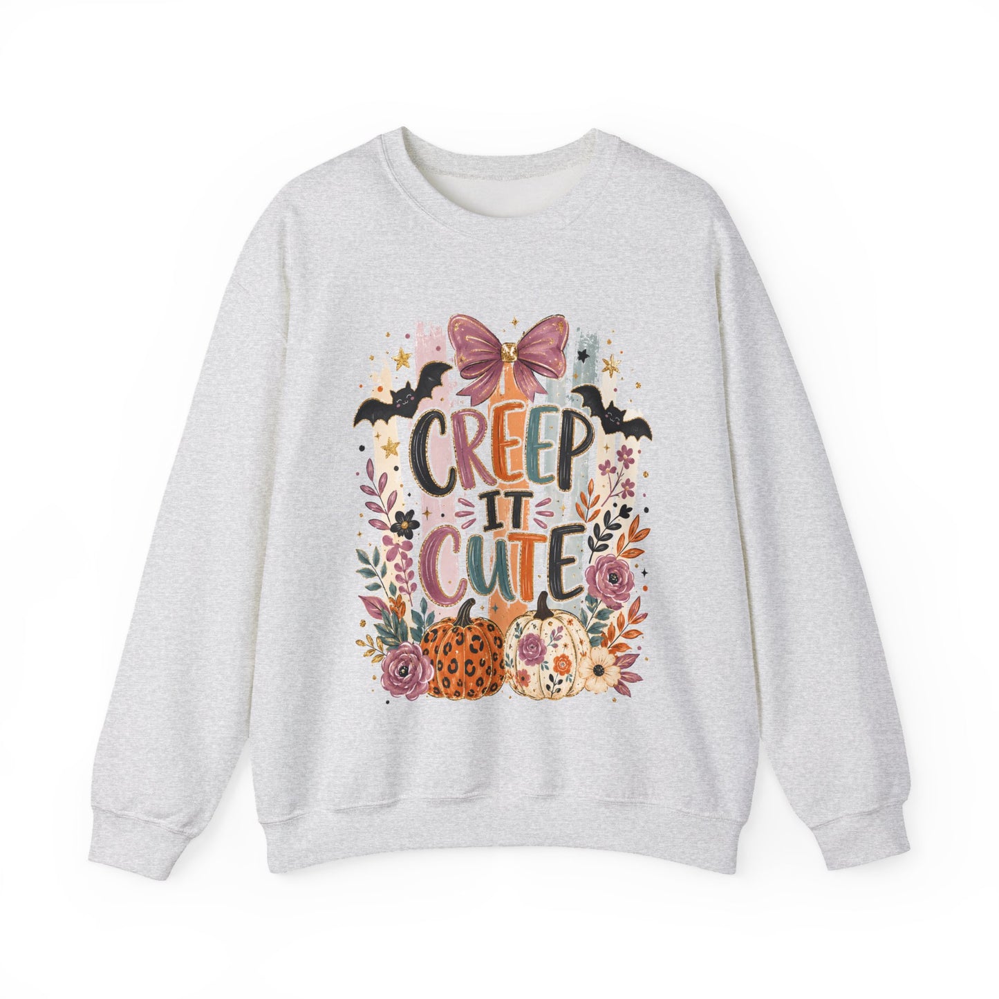 Cute Halloween Sweatshirt, Creep It Cute Crewneck, Colorful Halloween Shirt, Girly Halloween Sweatshirt, Spooky Season Crewneck