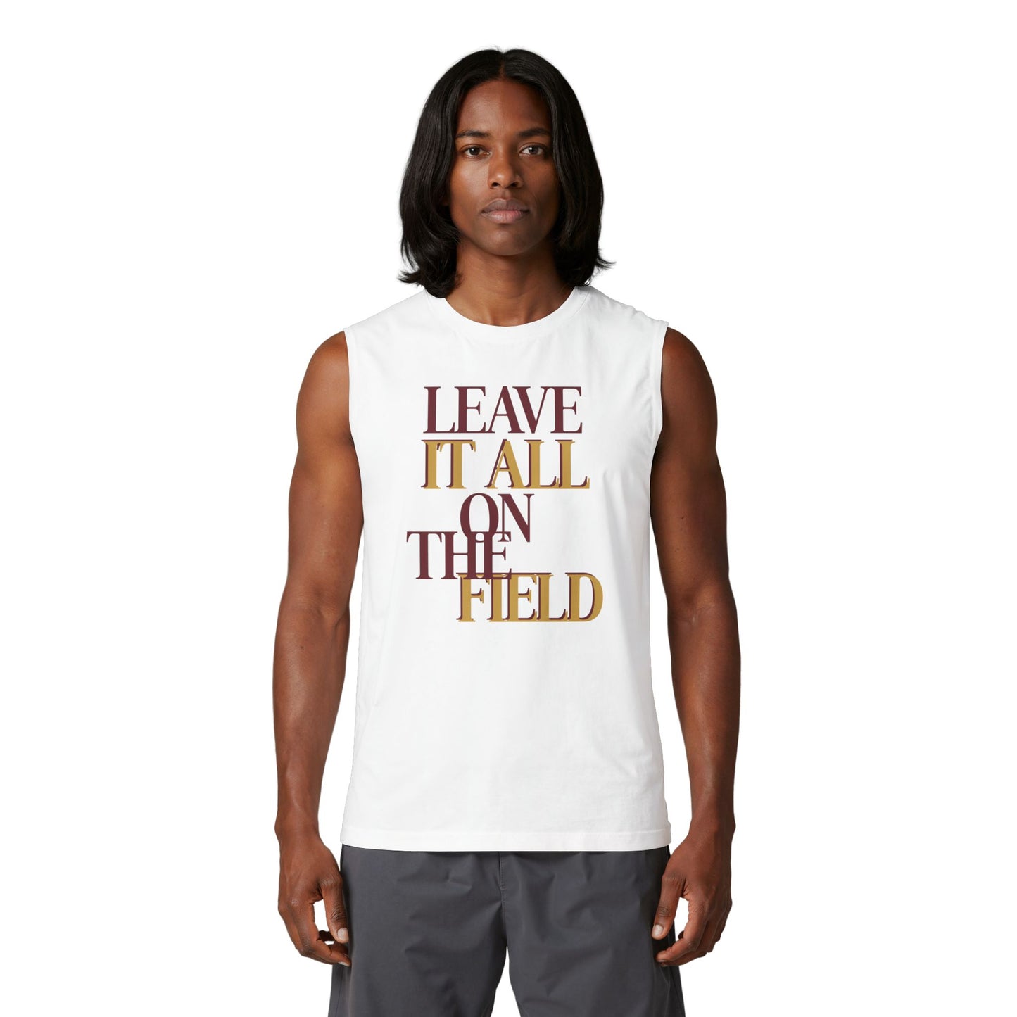 Leave It All on the Field Football Muscle Tank