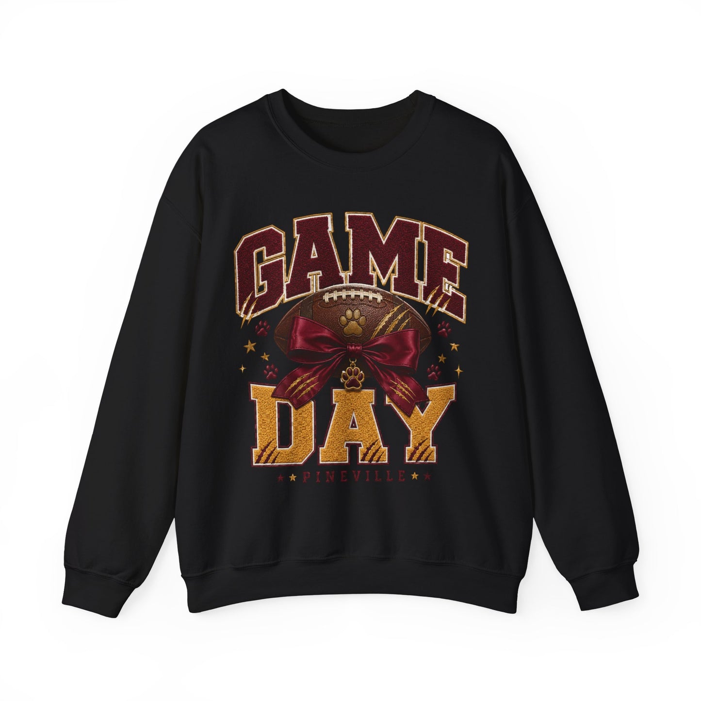 Pineville Lions Bow Game Day Crewneck