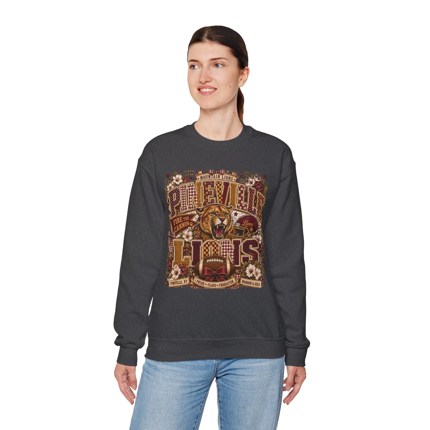 Pineville Lions Cottage Varsity Crewneck