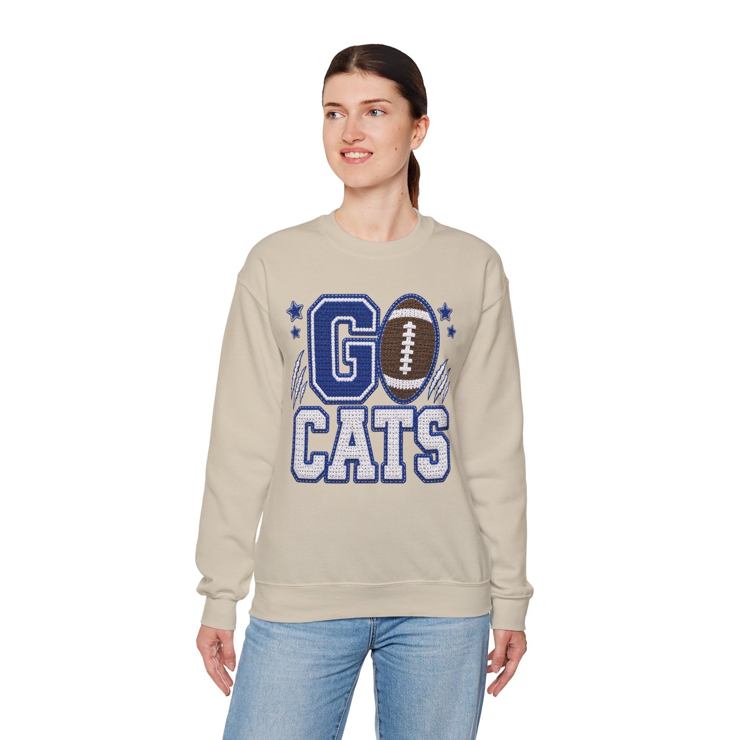 Go Cats Crochet Game Day Crewneck