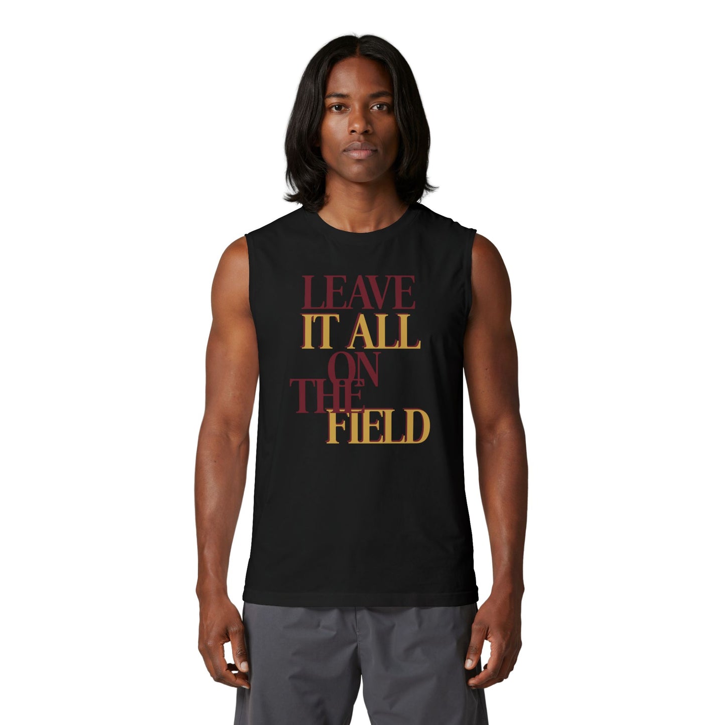 Leave It All on the Field Football Muscle Tank