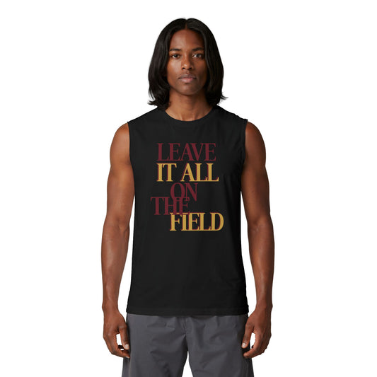 Leave It All on the Field Football Muscle Tank