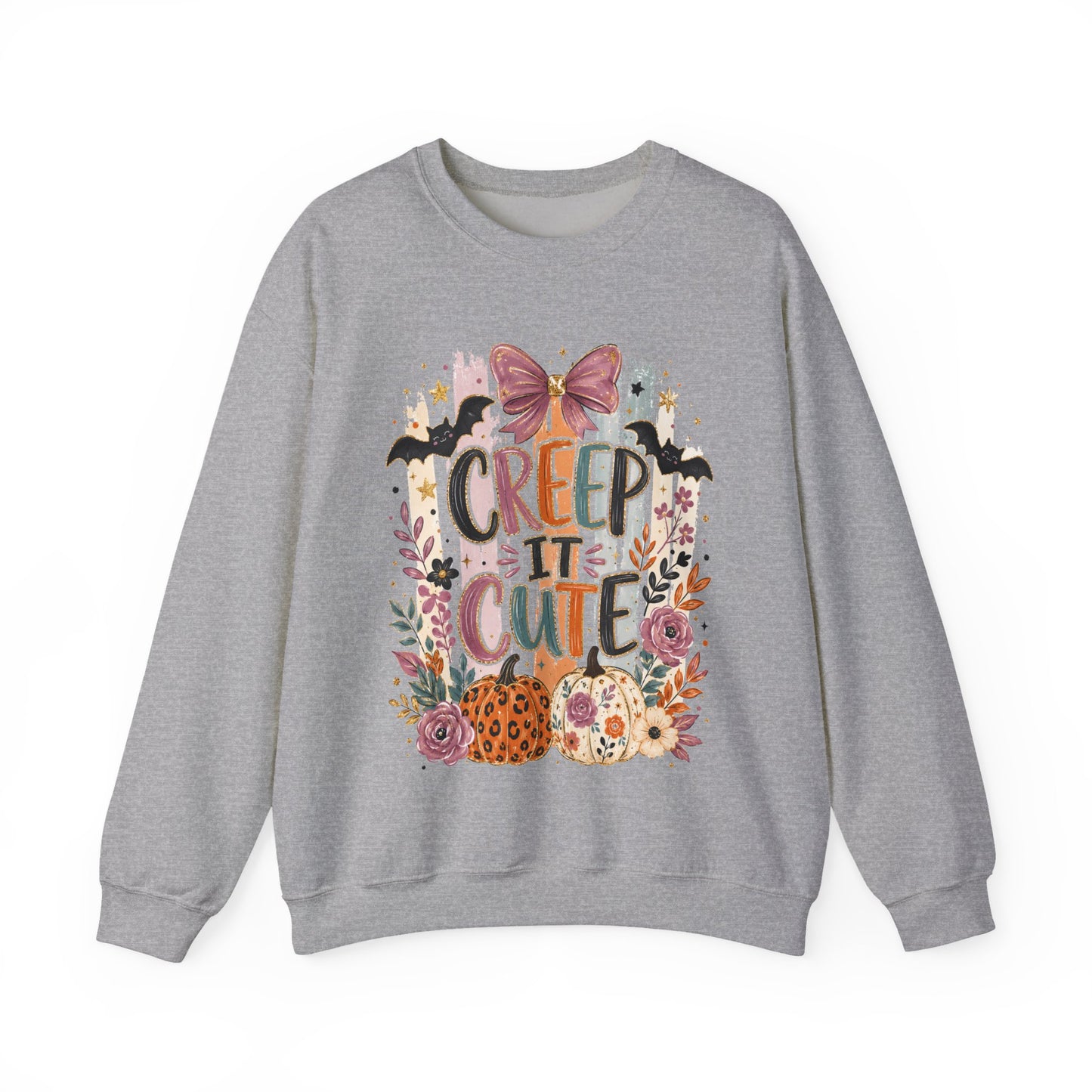Cute Halloween Sweatshirt, Creep It Cute Crewneck, Colorful Halloween Shirt, Girly Halloween Sweatshirt, Spooky Season Crewneck