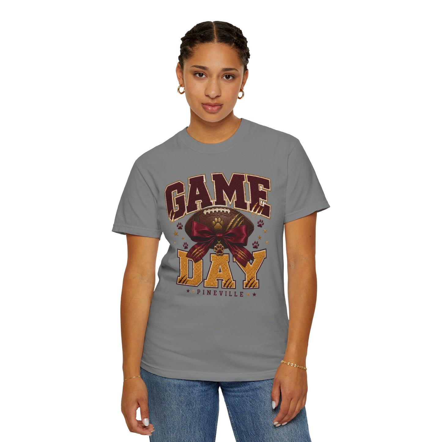 Pineville Lions Bow Game Day Comfort Colors Tee