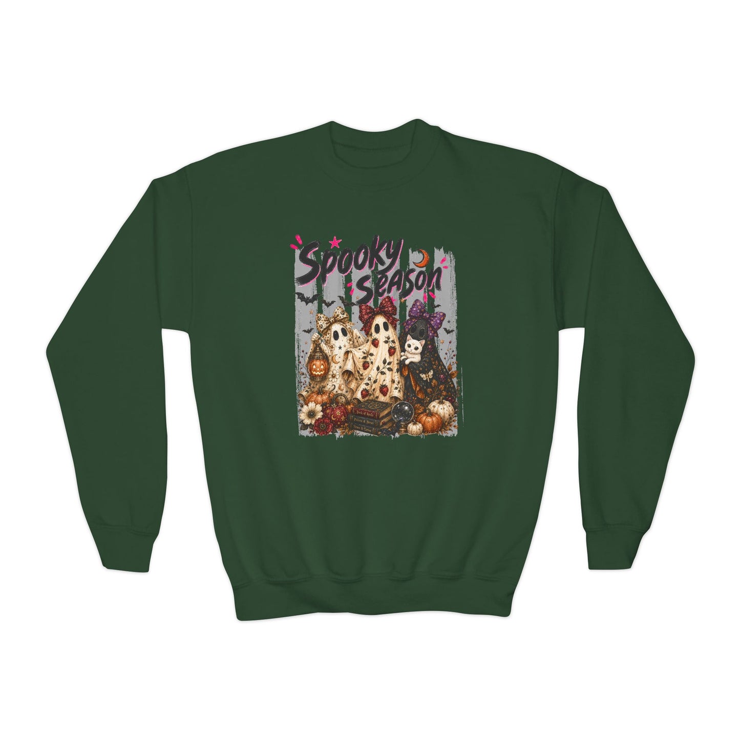 Spooky Season Ghost Group | Youth Crewneck Sweatshirt