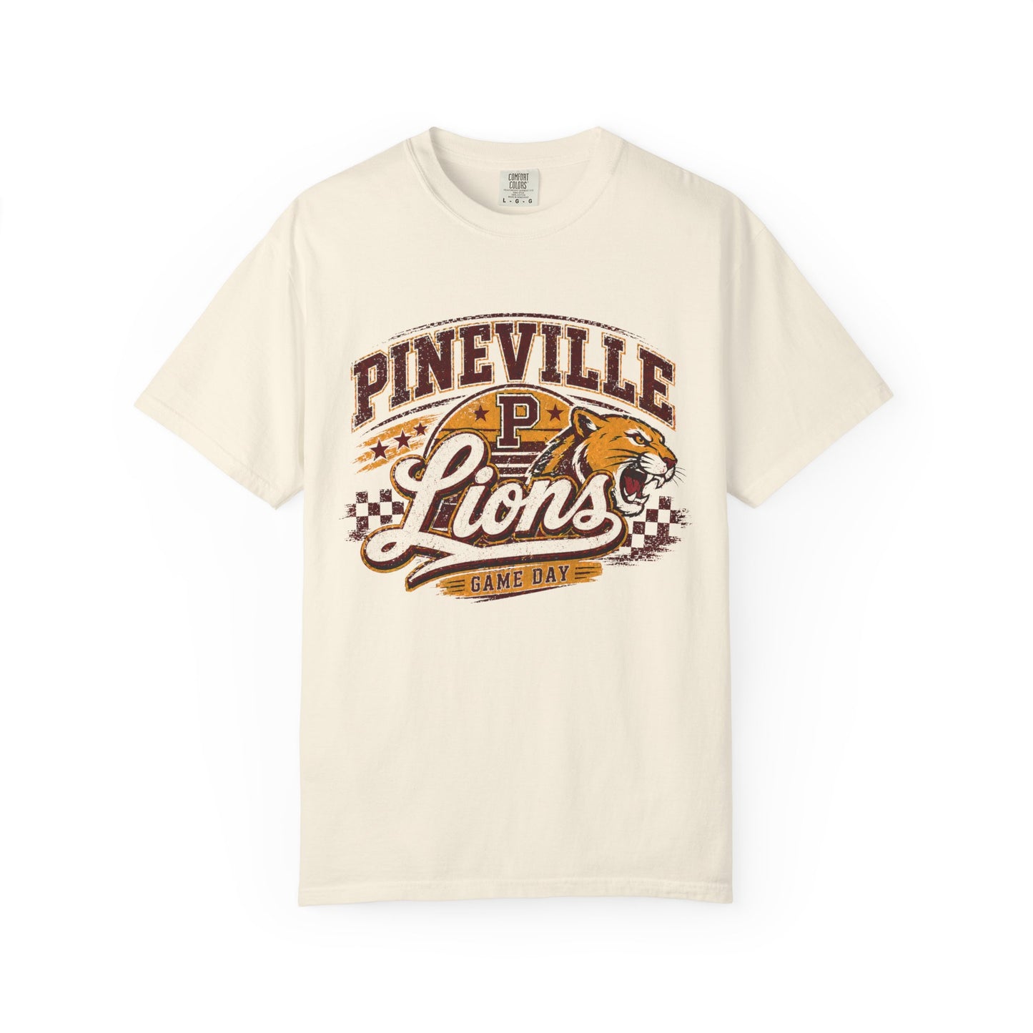 Pineville Lions Game Day T-Shirt — Vintage School Mascot Tee