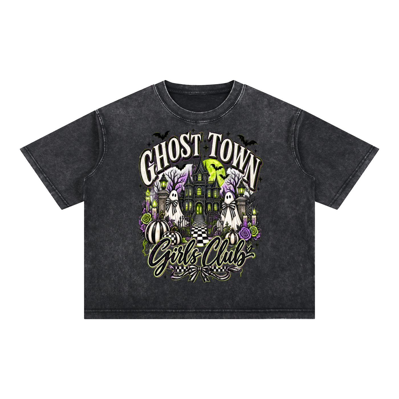 Ghost Town Girls Club Mineral Wash Boxy Tee