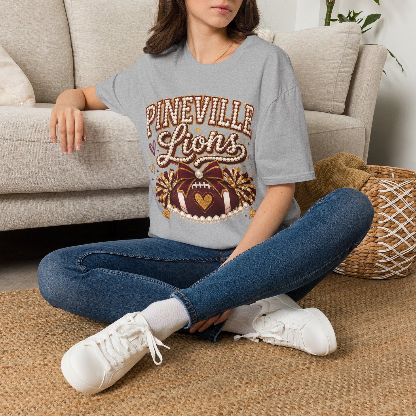 Pineville Lions Glam Game Day Gildan Tee