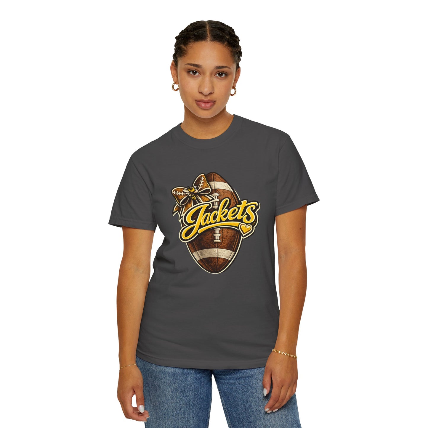 Middlesboro Yellow Jackets Football Bow Comfort Colors® Tee