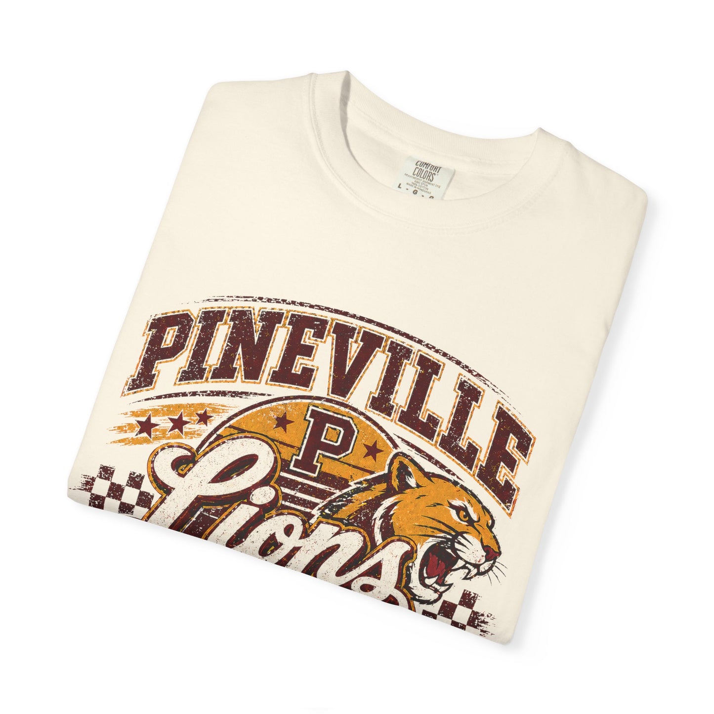 Pineville Lions Game Day T-Shirt — Vintage School Mascot Tee