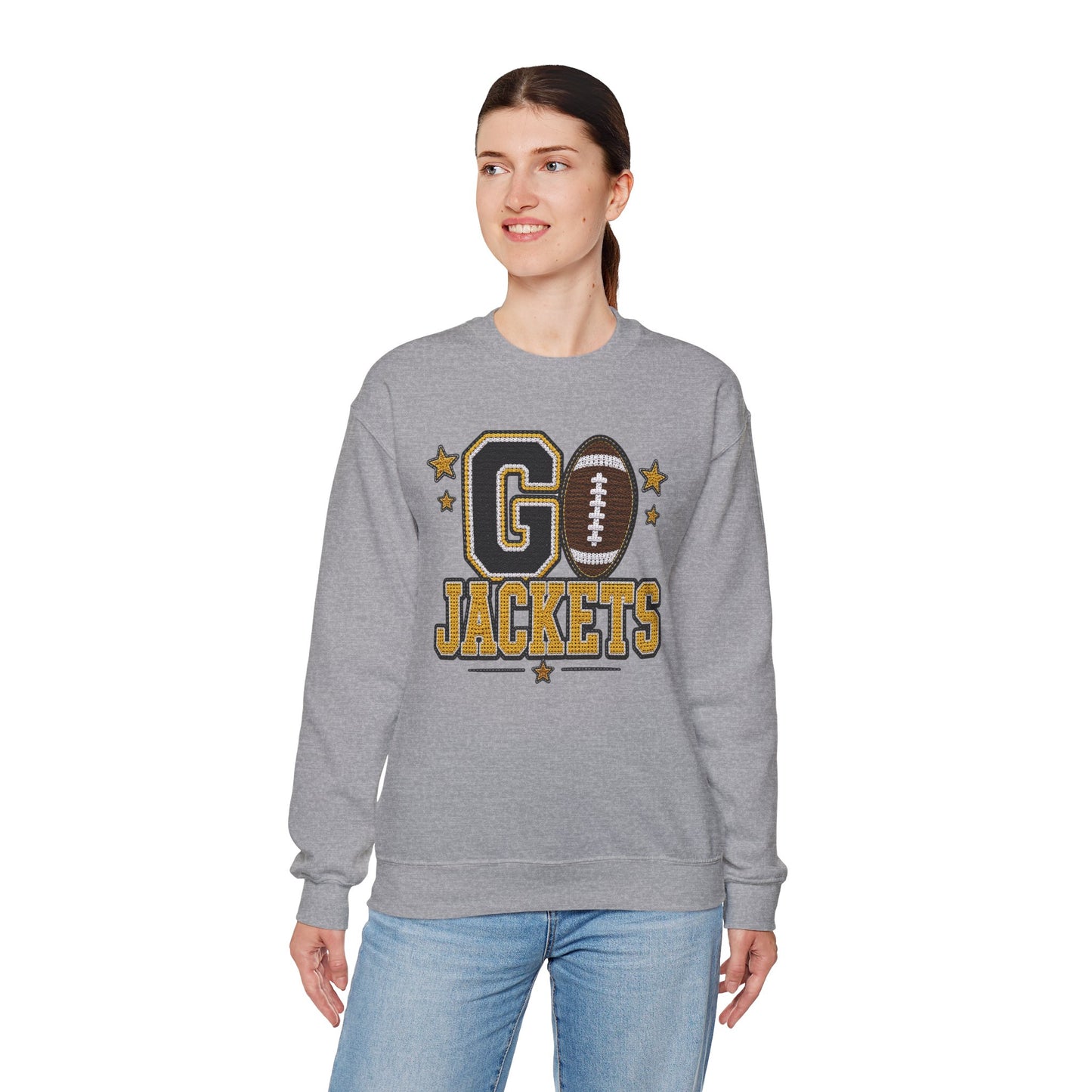 Go Jackets Crochet Game Day Crewneck