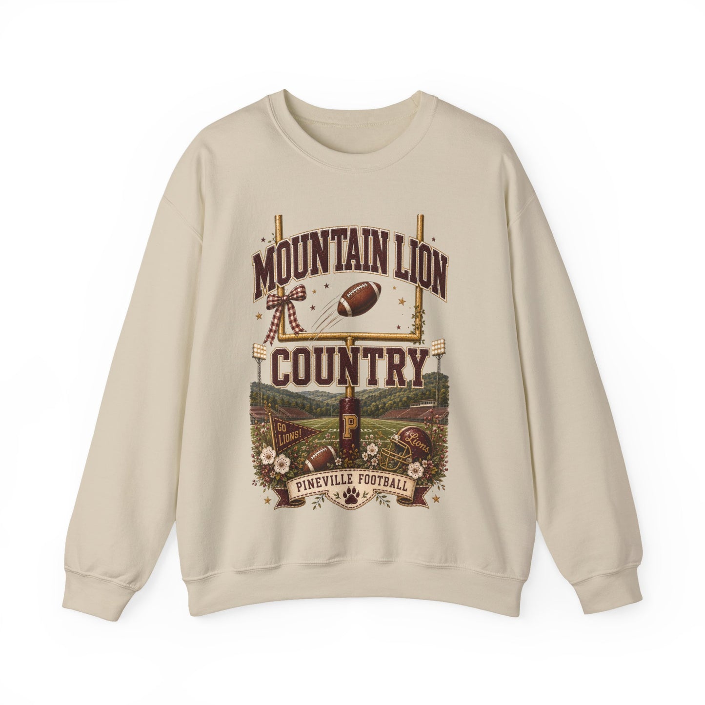 Mountain Lion Country Pineville Football Crewneck