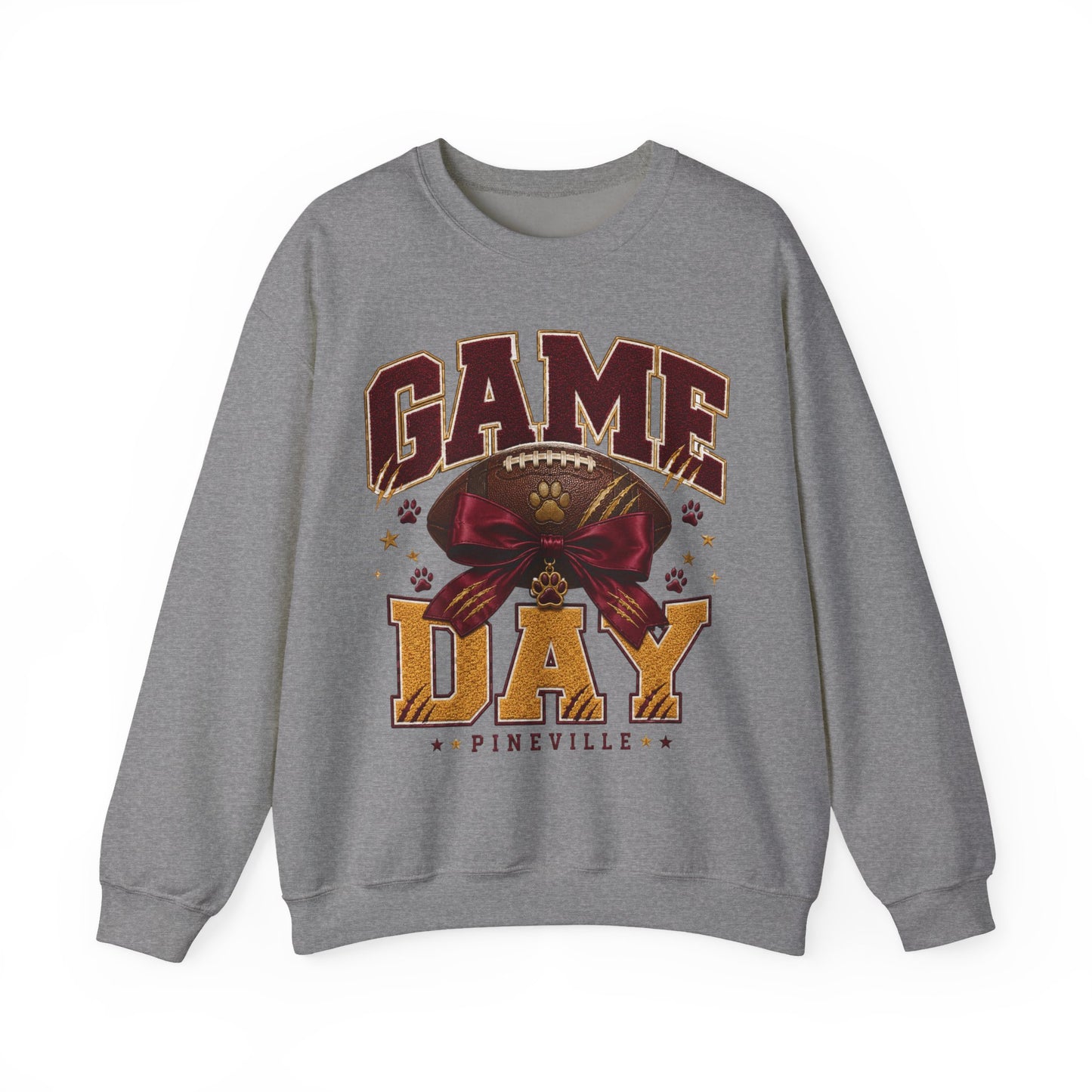 Pineville Lions Bow Game Day Crewneck