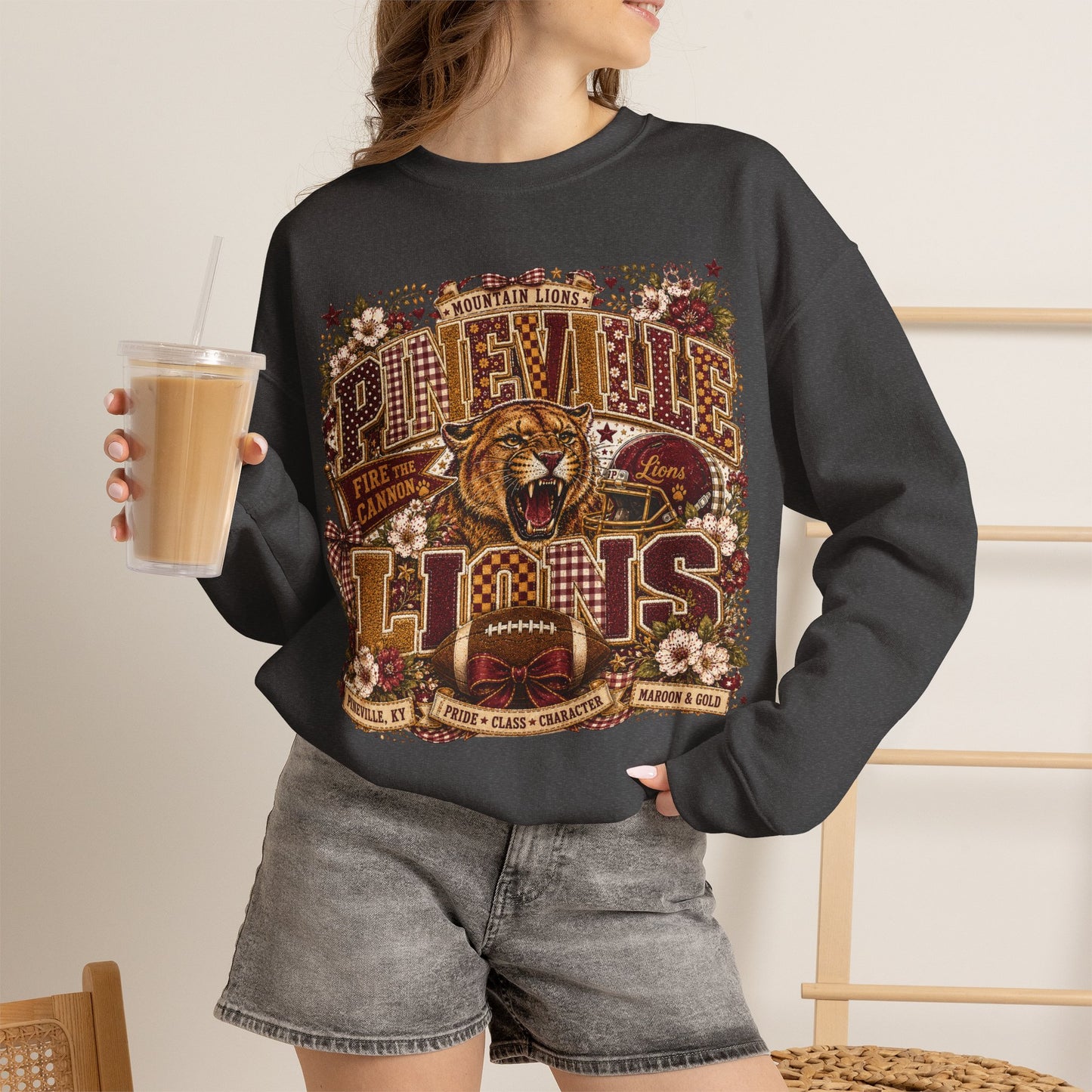 Pineville Lions Cottage Varsity Crewneck