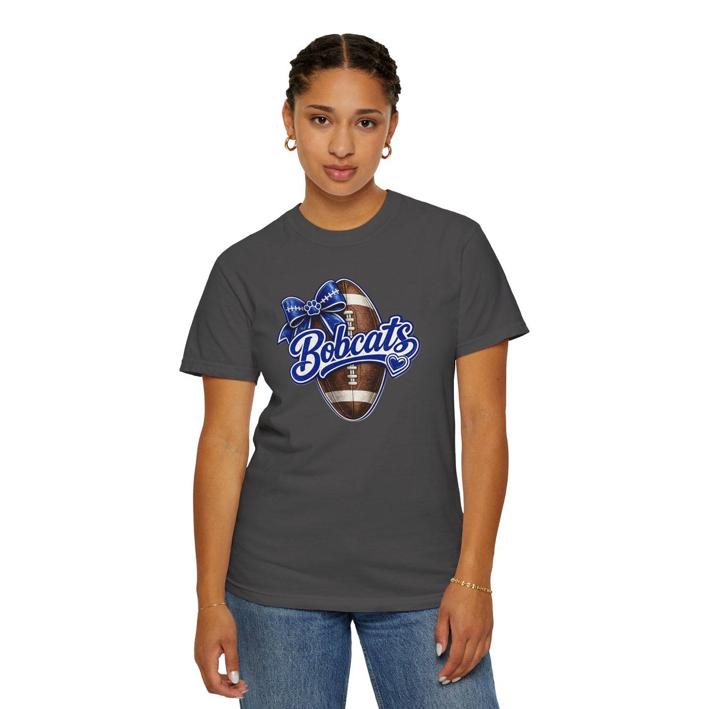Bell County Bobcats Football Bow Comfort Colors® Tee