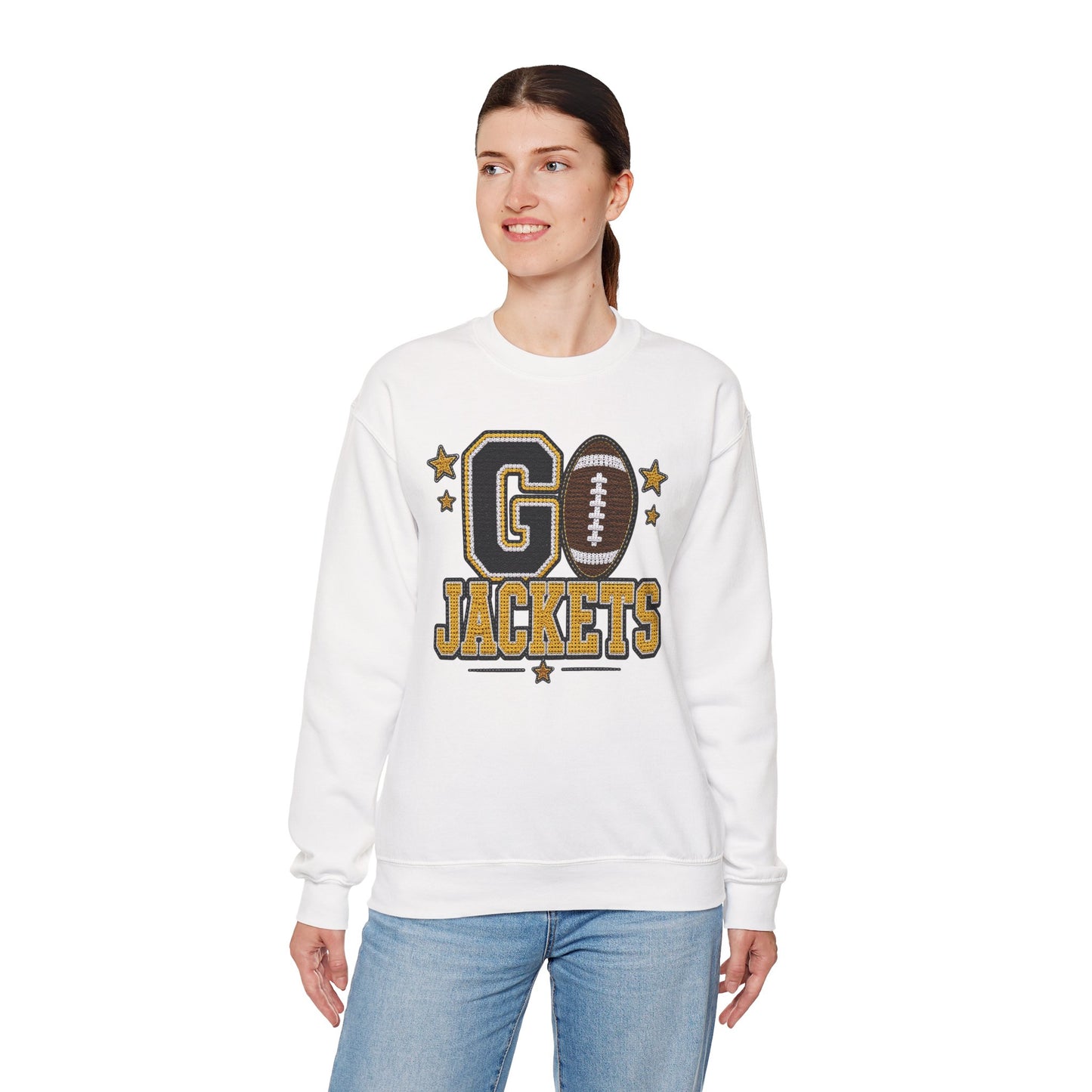 Go Jackets Crochet Game Day Crewneck