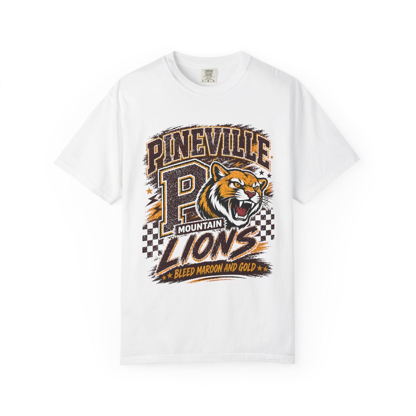 Pineville Mountain Lions Vintage Mascot T-Shirt