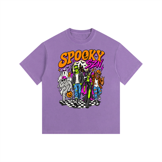 Spooky SZN Vintage Washed Oversized Halloween Tee