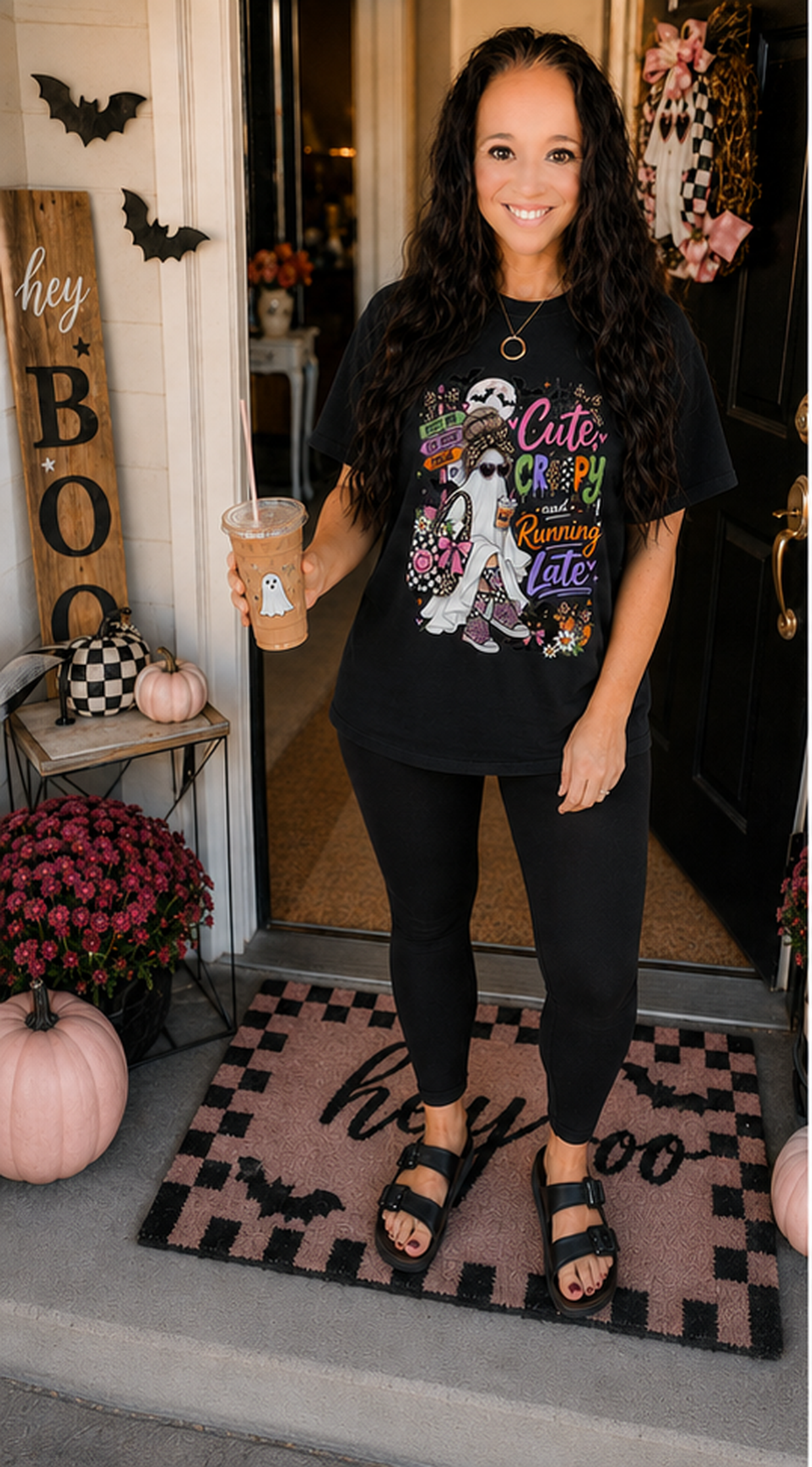 Cute, Creepy & Running Late Snow Washed Oversized Tee