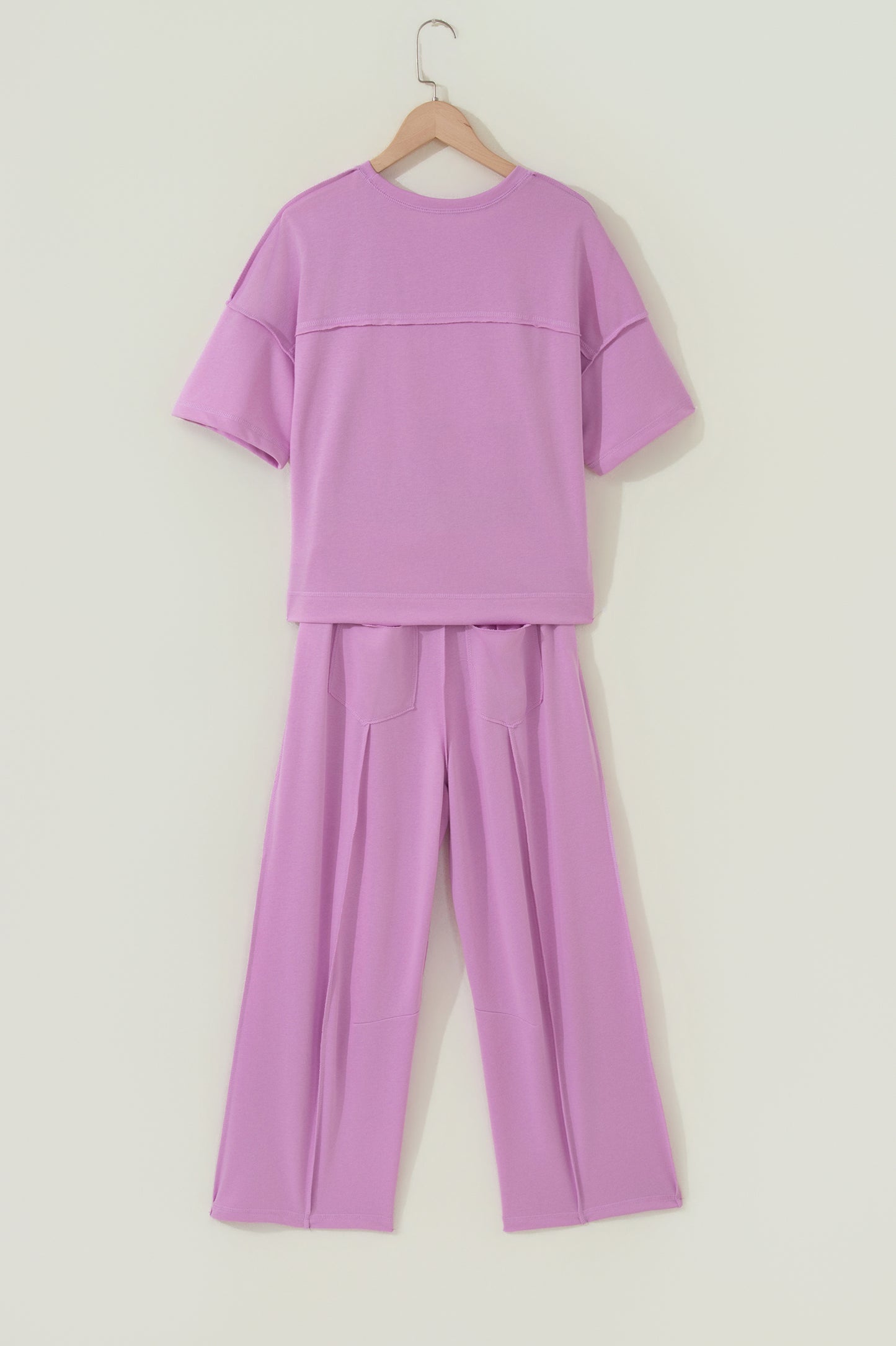 Mint Green Drop Shoulder Boxy Tee and Barrel Pants Set