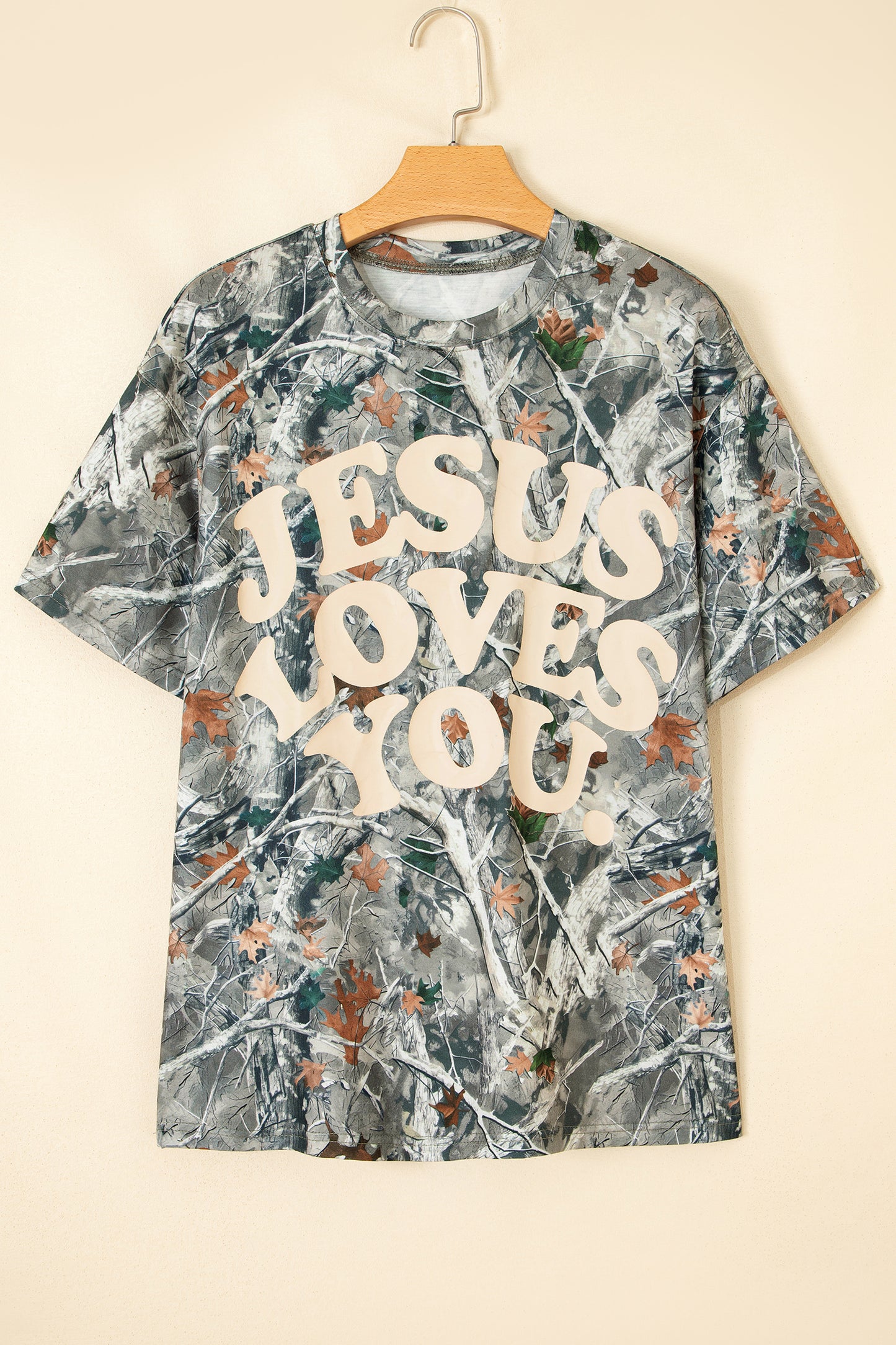 Pink Camo Woodland LOVE LIKE JESUS Casual Tee