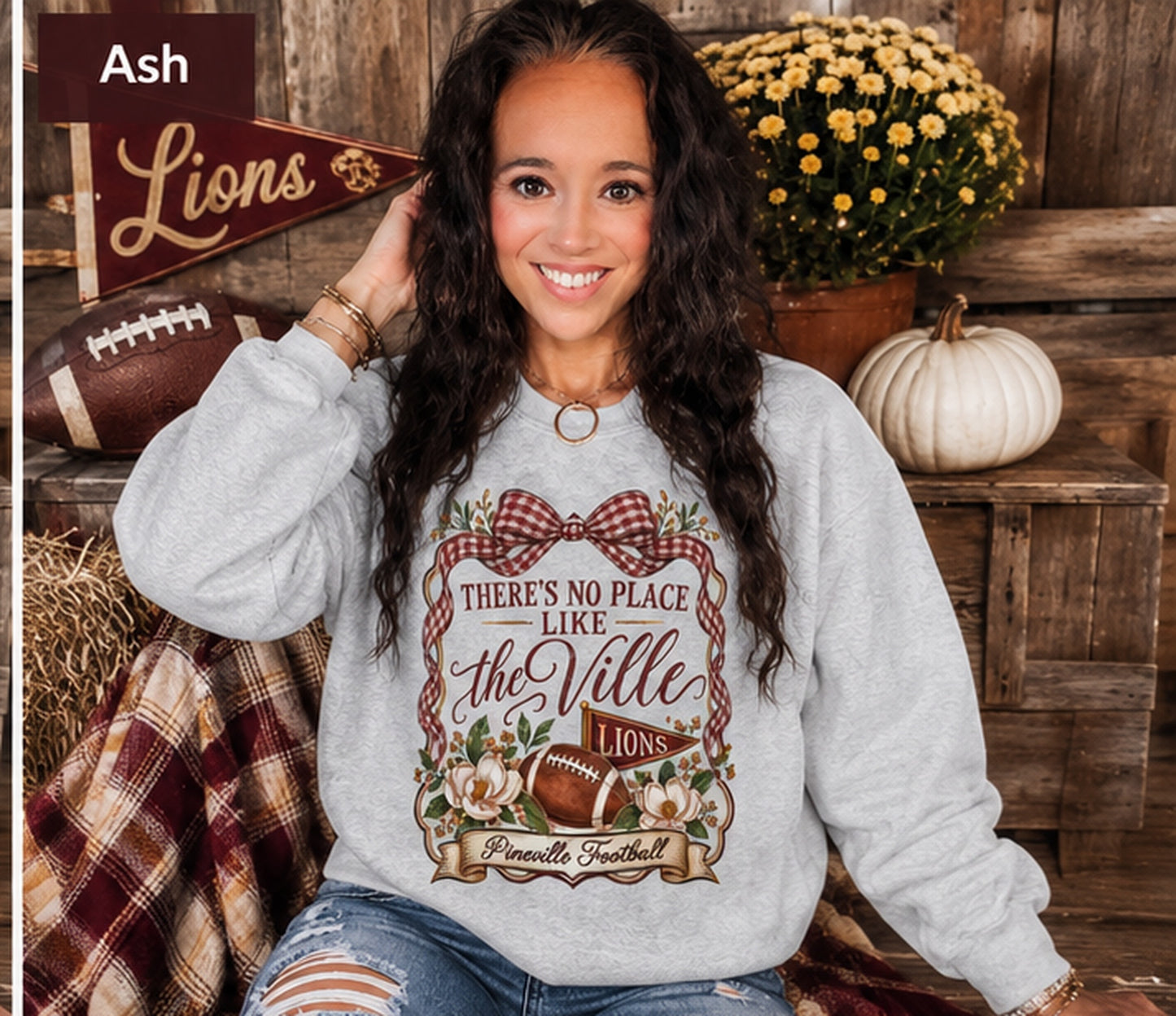 There’s No Place Like the Ville Pineville Lions Crewneck Sweatshirt